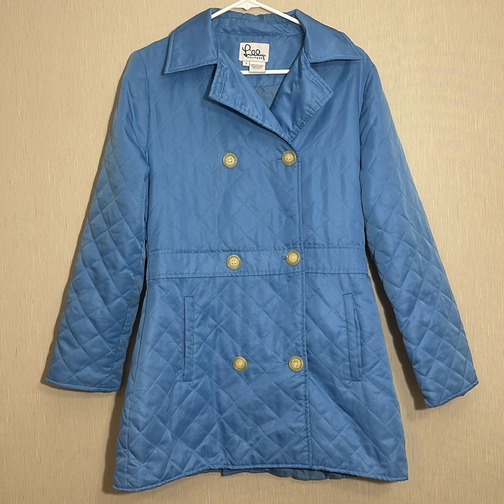 Lilly Pulitzer small white tag blue jacket quilted